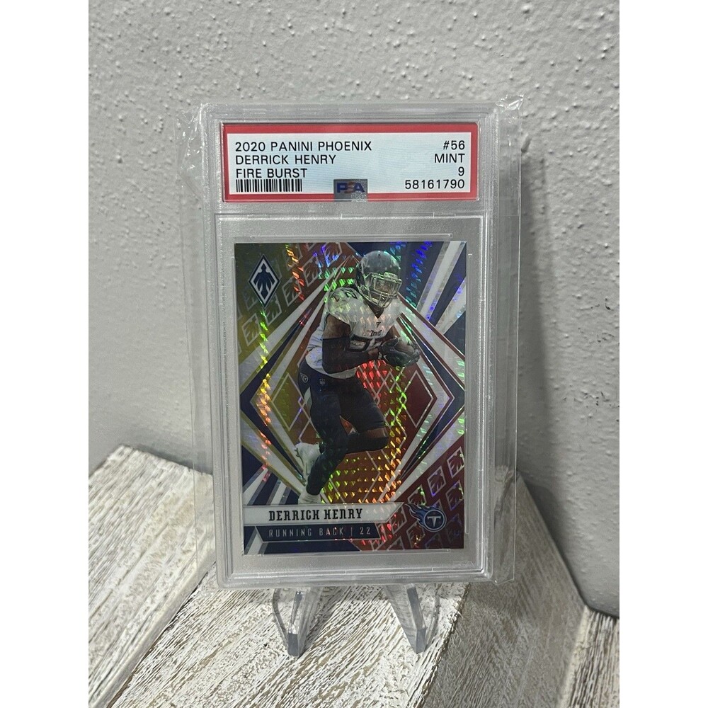 Derrick Henry 2020 Panini Phoenix Fire Burst Prizm #56 PSA 9 MINT Titans